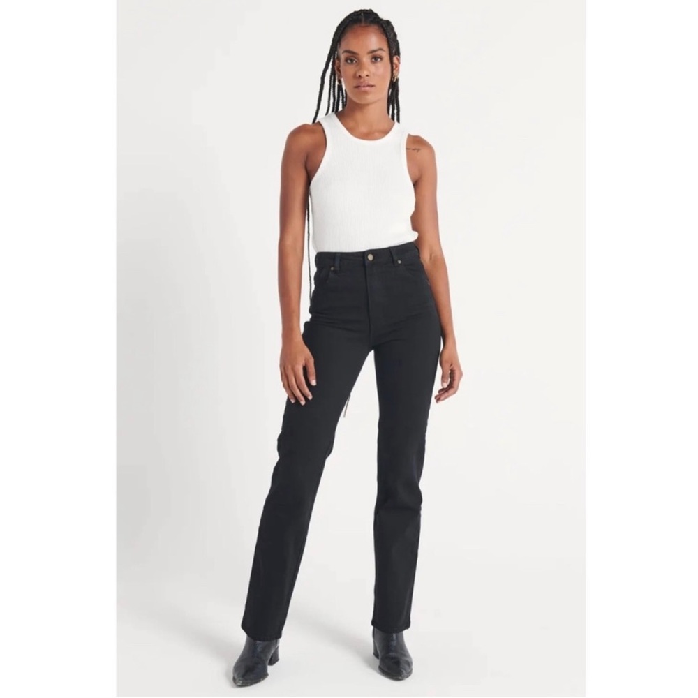 NEW Rolla’s Classic Straight High Rise Jeans in Jet Black Size 28